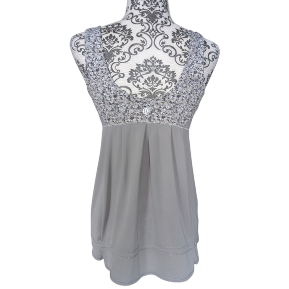 Lululemon Elevate Tank Mesh Babydoll Women 8 Y2K Running Stretch Comfy Yoga 2014 - Picture 4 of 12